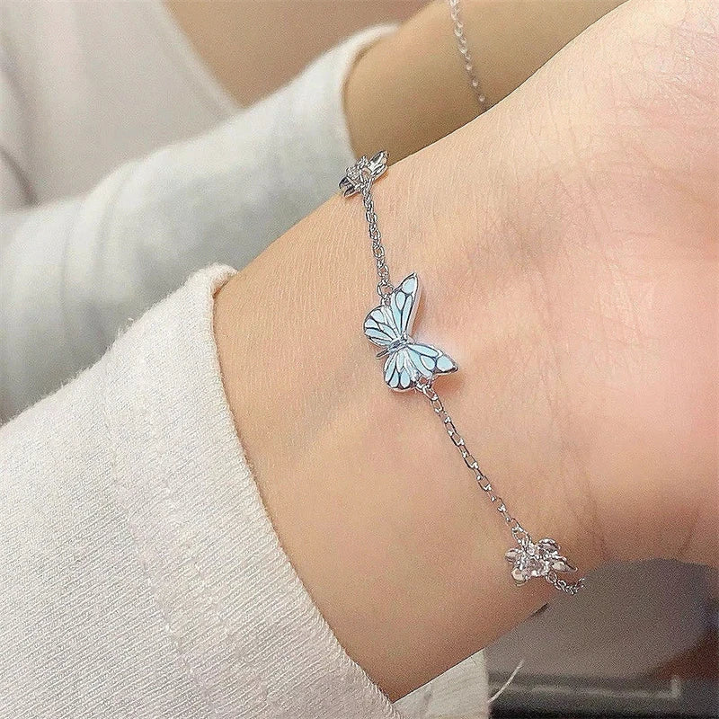 Luminous Butterfly Necklace Glowing Night Fluorescence Vintag