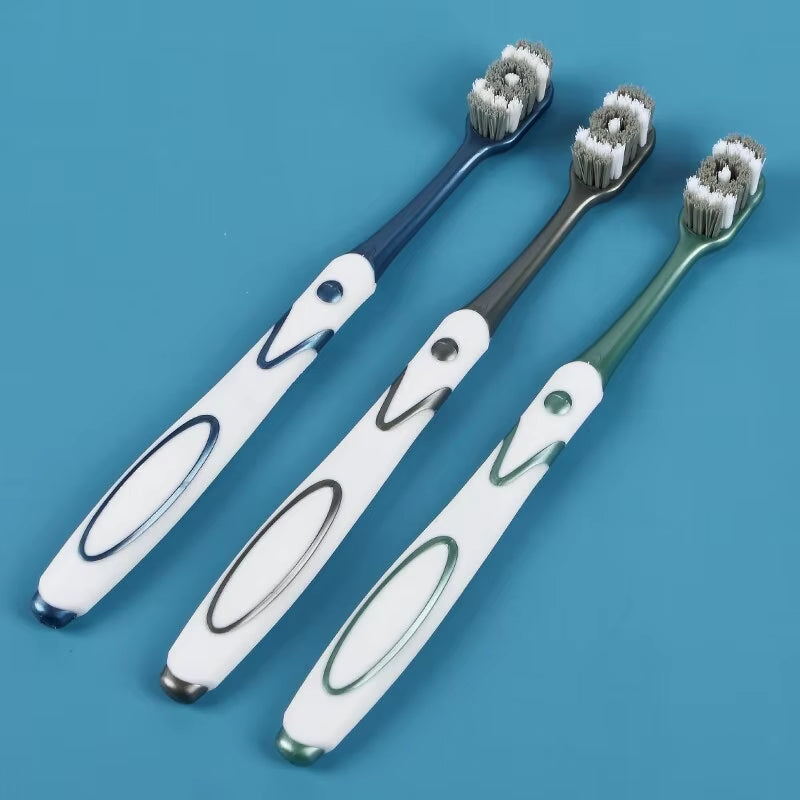 360 Whole Mouth Clean ,Mens Toothbrush,Medium-Hard Bristle Toothbrush for Adults,Excellent Cleaning Effect,Whitening Teeth(6 Pac